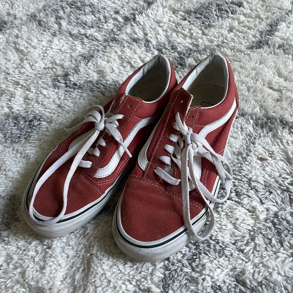 Burnt orange color vans